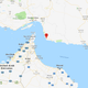 Map showing the location of the Kuhmobarak village in Iran’s Hormozgan province, the location where Iranian officials claim the drone was shot down